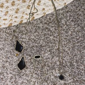 3 piece black and gold Kendra set